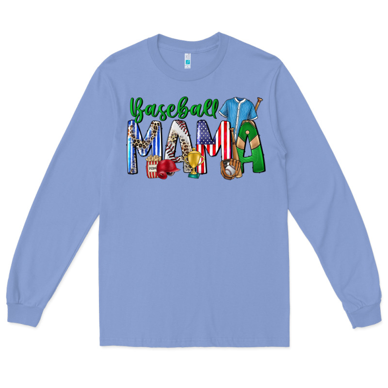 Baseball Mama Long Sleeve Tee by CowhideDigitalArt | Teevron