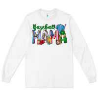 White baseball mama Long Sleeve Tee - CowhideDigitalArt