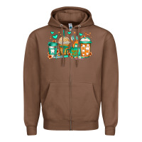 Chestnut dental life coffee cups Zipper Hoodie - Jasminsmagicworld