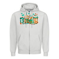 Dove Grey dental life coffee cups Zipper Hoodie - Jasminsmagicworld