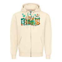 Sandshell dental life coffee cups Zipper Hoodie - Jasminsmagicworld