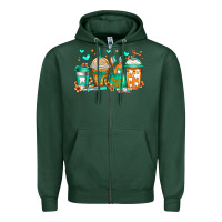 Sports Green dental life coffee cups Zipper Hoodie - Jasminsmagicworld