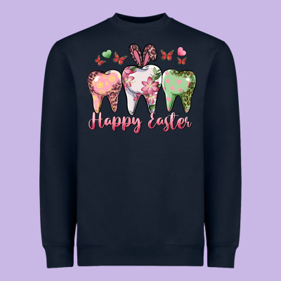 Happy Easter Dental Heavyweight Sweatshirt Designed By Ranaportraitstore