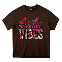 Chocolate Brown valentine vibes olivia Heavy Core Tee - OliviaCreatesArt