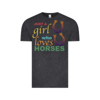 Vintage Black Just a Girl Who Loves Horses Vintage Tee - Bettercallsaul