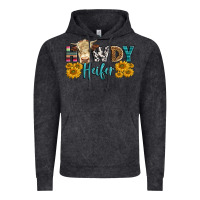 Vintage Black Western Howdy Heifer With Simmental Cow Vintage Hoodie - LillyAllenDesigns