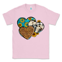 Bubblegum Pink cowhide leopard hearts Classic Tee - OliviaCreatesArt
