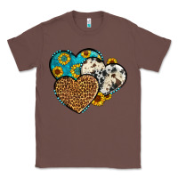 Chestnut cowhide leopard hearts Classic Tee - OliviaCreatesArt
