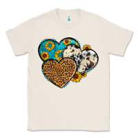 Natural cowhide leopard hearts Classic Tee - OliviaCreatesArt