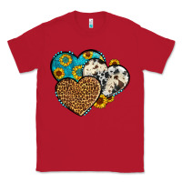 Red cowhide leopard hearts Classic Tee - OliviaCreatesArt