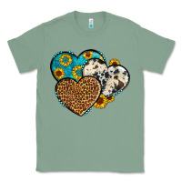 Sage cowhide leopard hearts Classic Tee - OliviaCreatesArt