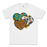 White cowhide leopard hearts Classic Tee - OliviaCreatesArt