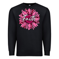 Black faith breast cancer awareness sunflower Premium Sweatshirt - Jasminsmagicworld
