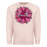 Pale Pink faith breast cancer awareness sunflower Premium Sweatshirt - Jasminsmagicworld