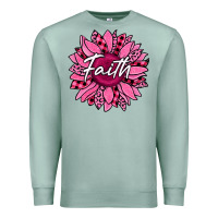 Seafoam faith breast cancer awareness sunflower Premium Sweatshirt - Jasminsmagicworld