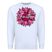White faith breast cancer awareness sunflower Premium Sweatshirt - Jasminsmagicworld