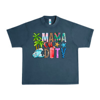 Midnight Navy Mama Of Duty Urban Heavy Tee - CowhideDigitalArt