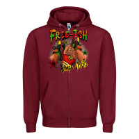Burgundy Free-ish since 1865 Juneteenth black girl sneakers Zipper Hoodie - RanaPortraitStore