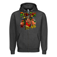 Charcoal Heather Free-ish since 1865 Juneteenth black girl sneakers Zipper Hoodie - RanaPortraitStore