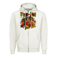 Oatmeal Heather Free-ish since 1865 Juneteenth black girl sneakers Zipper Hoodie - RanaPortraitStore