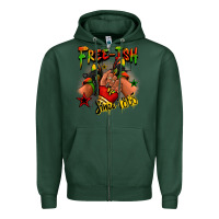 Sports Green Free-ish since 1865 Juneteenth black girl sneakers Zipper Hoodie - RanaPortraitStore