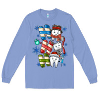 Colony Blue ho ho ho teeth Long Sleeve Tee - CowhideDigitalArt