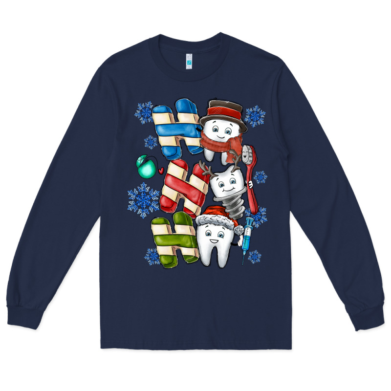Ho Ho Ho Teeth Long Sleeve Tee by CowhideDigitalArt | Teevron