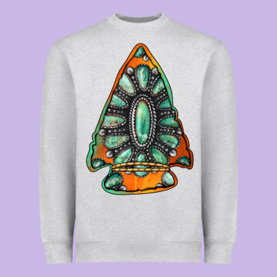 Gemstone Arrowhead Heavyweight Sweatshirt Designed By Jasminsmagicworld