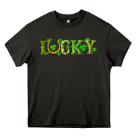 Asphalt st. patrick's day lucky with clovers and horseshoe Heavy Core Tee - RanaPortraitStore