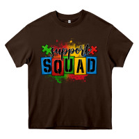 Chocolate Brown autism support squad Heavy Core Tee - OliviaCreatesArt