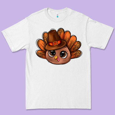 Turkey And Leopard Pattern And Thanksgiving Hat Bbs Premium Tee Designed By Bundleandbundleshop