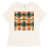 Bone native american aztec seamless pattern 1 Ladies Tee - BundleAndBundleShop