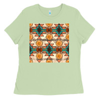 Matcha native american aztec seamless pattern 1 Ladies Tee - BundleAndBundleShop