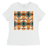 Native American Aztec Seamless Pattern 1 Ladies Tee | Teevron