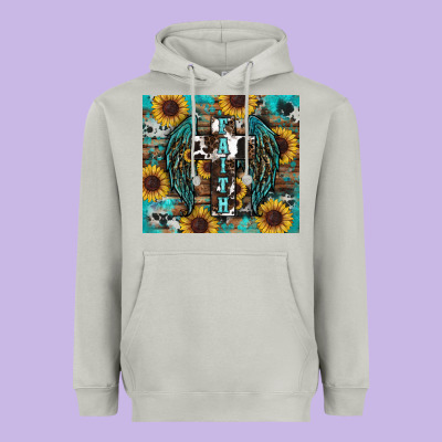 Western Faith Sunflower's Heavyweight Hoodie Designed By Ranaportraitstore