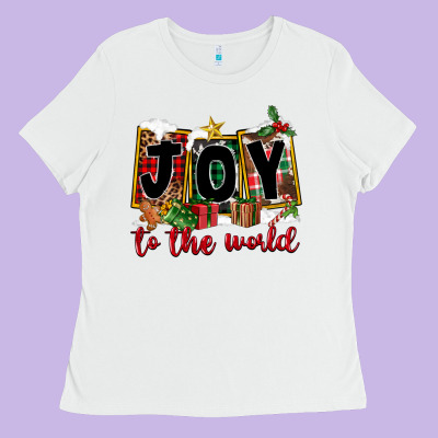 Joy To The World Ladies Tee Designed By Fadigitalartstudio