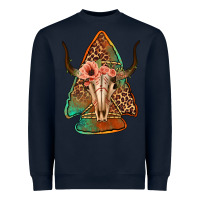 Navy bullskull arrowhead Heavyweight Sweatshirt - Jasminsmagicworld