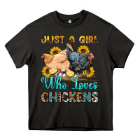 Asphalt just a girl who loves chickens Heavy Core Tee - OliviaCreatesArt