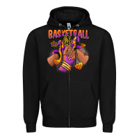 Black Basketball life afro girl sneakers Zipper Hoodie - RanaPortraitStore