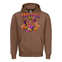Chestnut Basketball life afro girl sneakers Zipper Hoodie - RanaPortraitStore