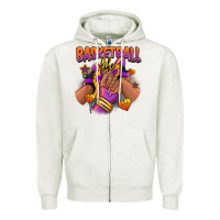 Oatmeal Heather Basketball life afro girl sneakers Zipper Hoodie - RanaPortraitStore