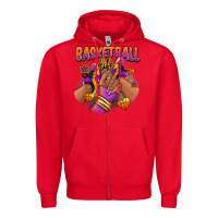 Red Basketball life afro girl sneakers Zipper Hoodie - RanaPortraitStore