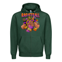 Sports Green Basketball life afro girl sneakers Zipper Hoodie - RanaPortraitStore