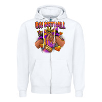 White Basketball life afro girl sneakers Zipper Hoodie - RanaPortraitStore
