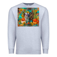 Heather Grey fall heifer cows Premium Sweatshirt - RanaPortraitStore