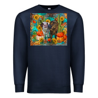 Navy fall heifer cows Premium Sweatshirt - RanaPortraitStore