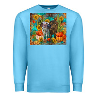 Ocean Blue fall heifer cows Premium Sweatshirt - RanaPortraitStore