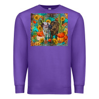 Purple fall heifer cows Premium Sweatshirt - RanaPortraitStore