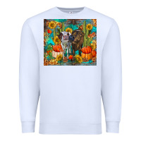 White fall heifer cows Premium Sweatshirt - RanaPortraitStore