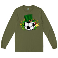 Army Green Football Ball Long Sleeve Tee - CowhideDigitalArt